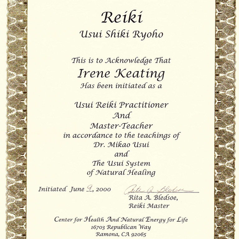 Reiki Master Certification - Phoenix Energy Therapy